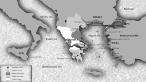 Map of the Peloponnesian War Locations/Battles Sites | Grafik-Design von Wally_F