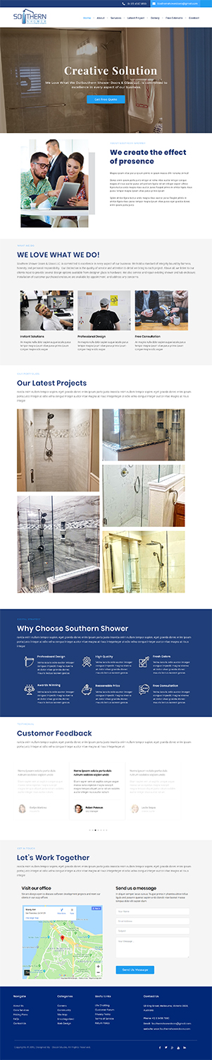 Web Design par Expert Designer pour Southern Shower Doors & Glass | Design #20898062
