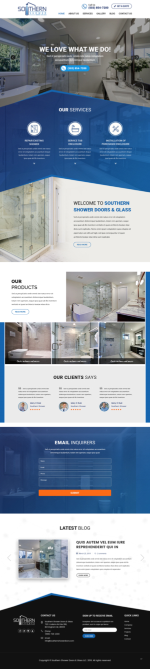 Web Design by pb for Southern Shower Doors & Glass | Design: #20901713