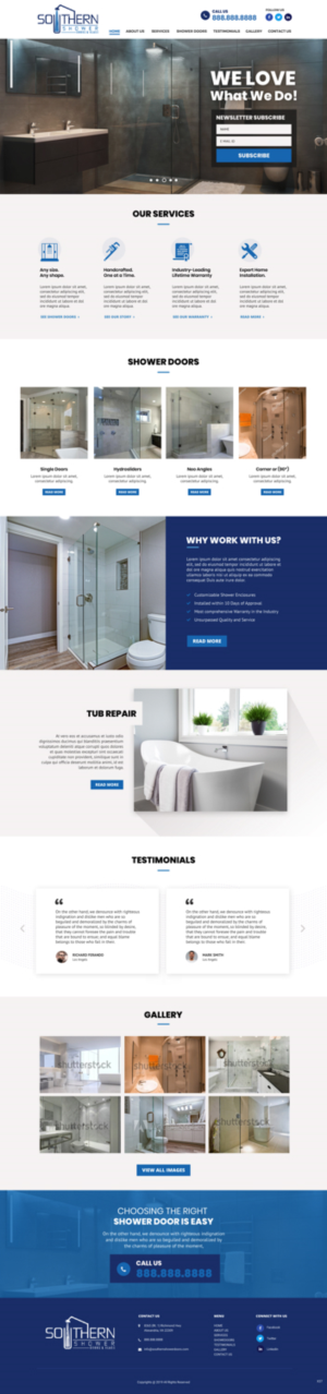 Web Design by pb for Southern Shower Doors & Glass | Design: #20901724