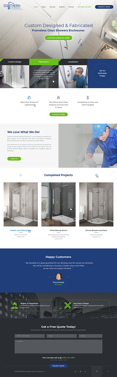 Web Design by Ved Web Services for Southern Shower Doors & Glass | Design #20899790