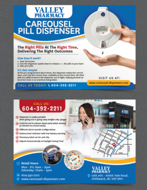 Valley Pharmacy promoting Careousel Pill Dispenser | Flyer Design by aneela