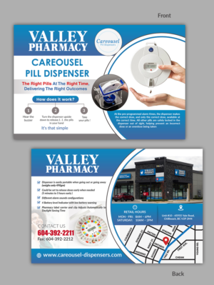 Valley Pharmacy promoting Careousel Pill Dispenser | Flyer Design by innovative earth