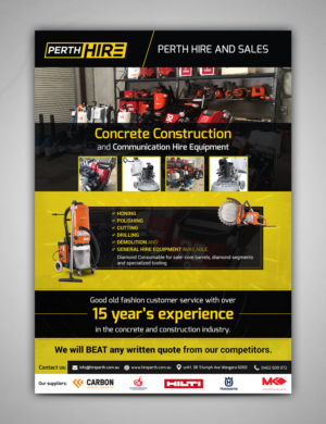 Perth Hire and Sales Flyer | Flyer Design by SAI DESIGNS