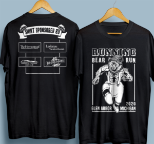 2019 “Running Bear” 5k/fun run tshirt - front and back | T-Shirt-Design von 99.degree