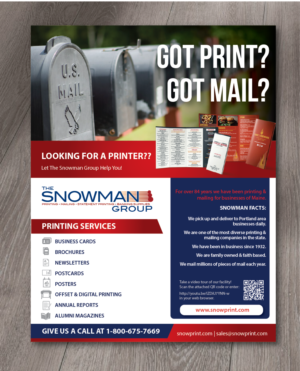 Flyer Design by alex989 for THE SNOWMAN GROUP | Design: #20900011