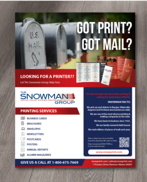Flyer Design by alex989 for THE SNOWMAN GROUP | Design: #20972265