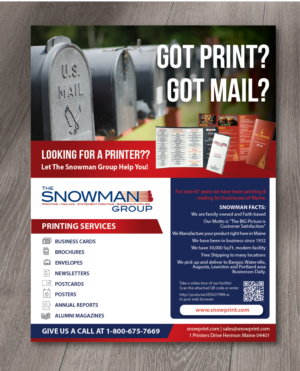 Flyer Design by alex989 for THE SNOWMAN GROUP | Design: #21023228