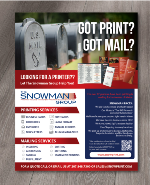 Flyer Design by alex989 for THE SNOWMAN GROUP | Design: #21097770