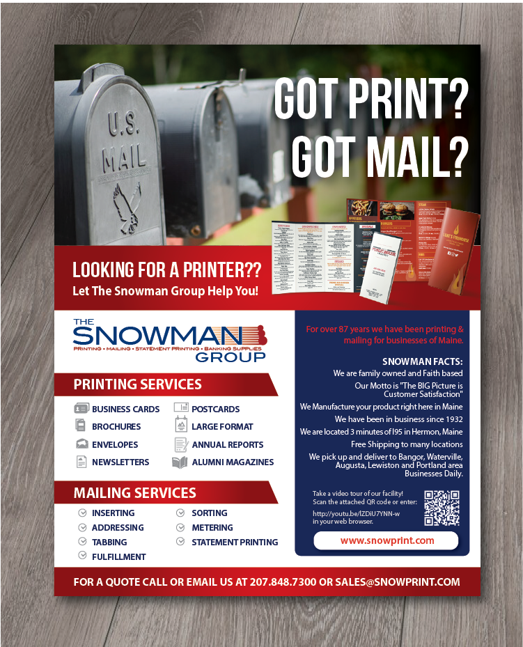 Flyer Design by alex989 for THE SNOWMAN GROUP | Design #21128992