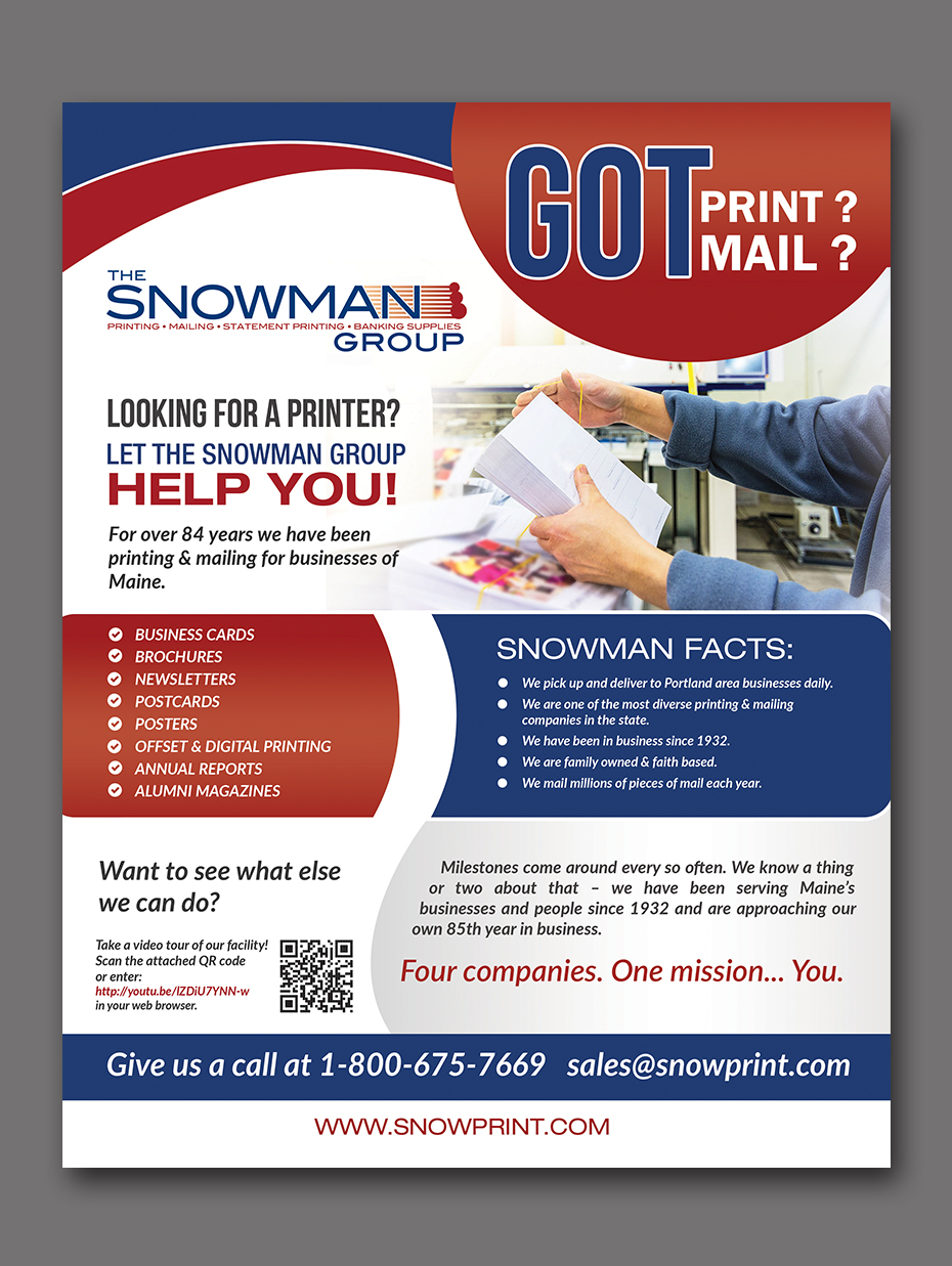 Flyer Design by innovative earth for THE SNOWMAN GROUP | Design #20896620