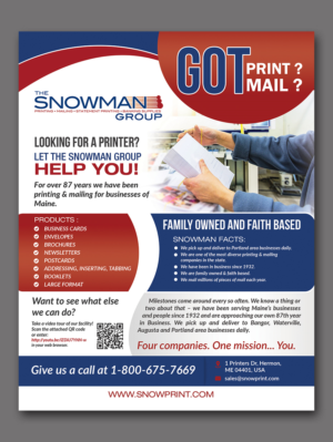 Flyer Design by innovative earth for THE SNOWMAN GROUP | Design: #20973838