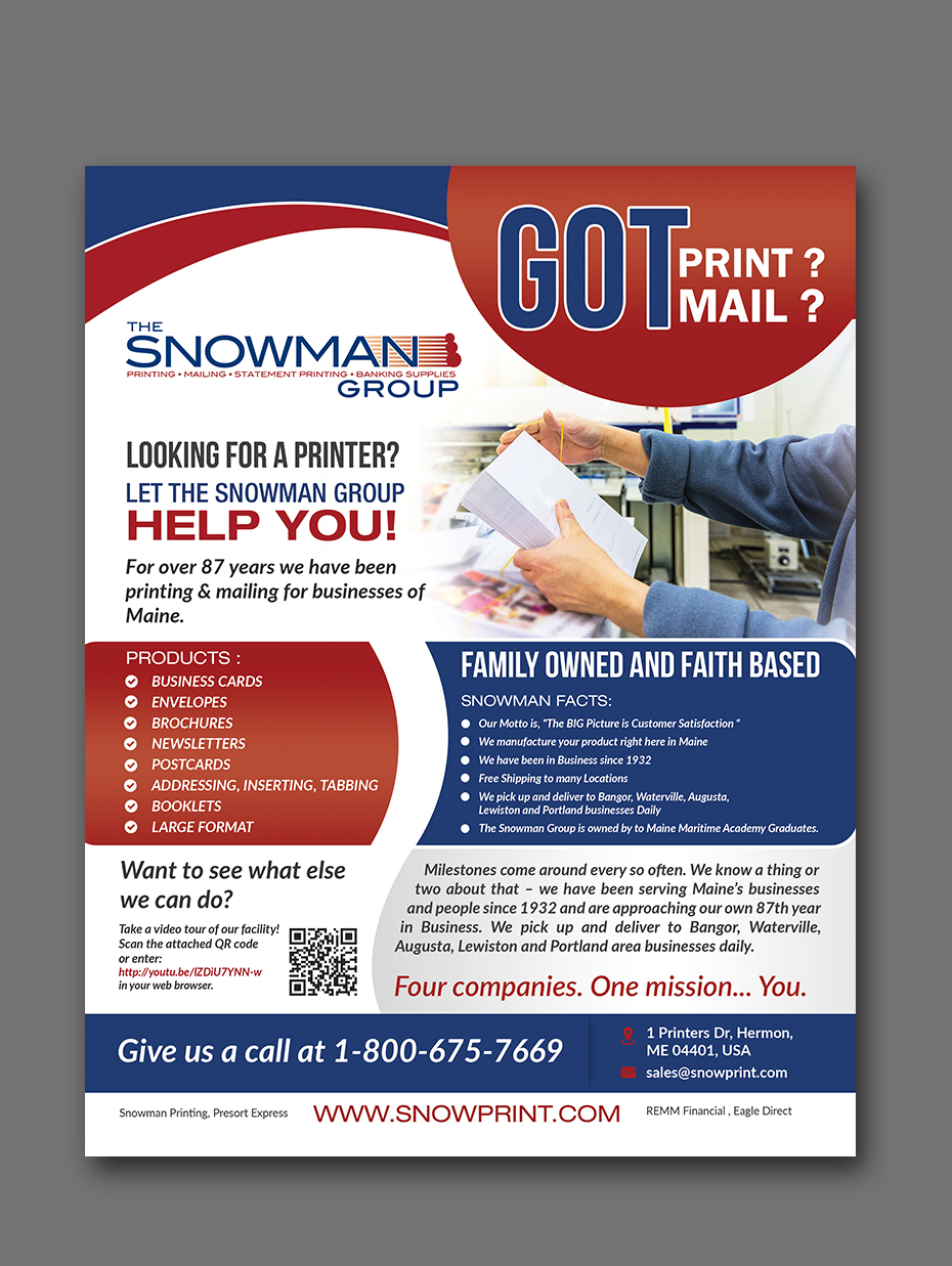 Flyer Design by innovative earth for THE SNOWMAN GROUP | Design #21015723
