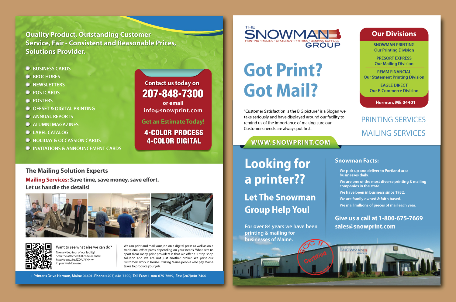 Flyer Design by meet007 for THE SNOWMAN GROUP | Design #20898071