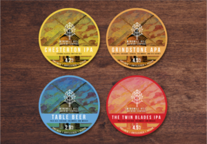 Craft brewery keg badge / badge branding to be on display on keg fonts in pubs and craft beer bars
