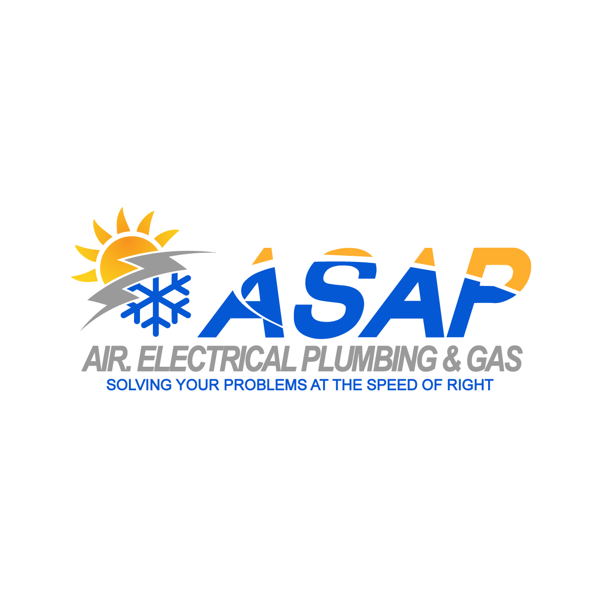 Logo Design by Javier Luna Visual Artist for ASAP AIR & REFRIGERATION LLC | Design #20894874