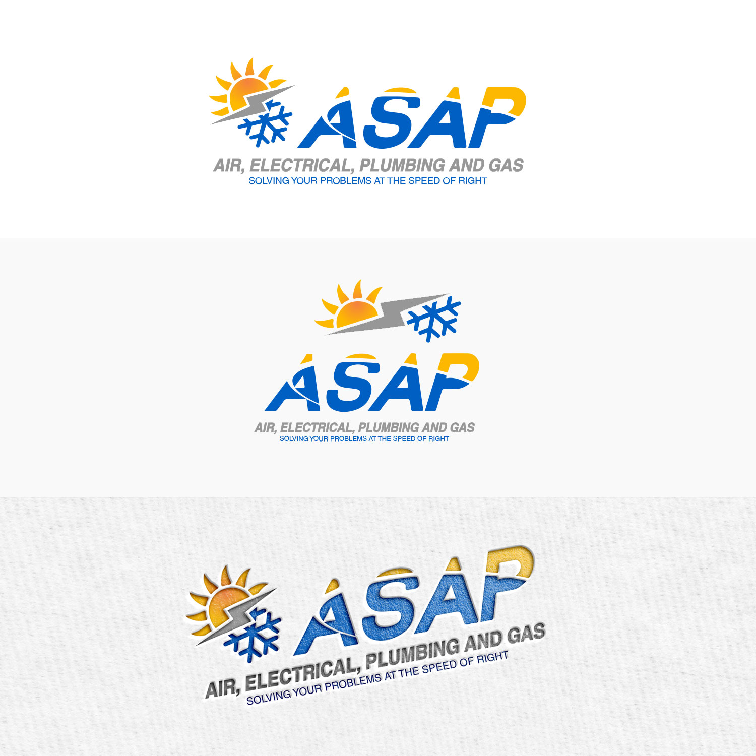 Logo Design by ritzspace for ASAP AIR & REFRIGERATION LLC | Design #20896298