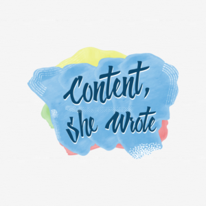 Content, She Wrote | Logo Design by z a n a