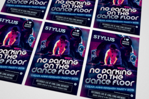 Flyer for my live dj set from a recent party (party flyer included) | Diseño de Flyer por Ena