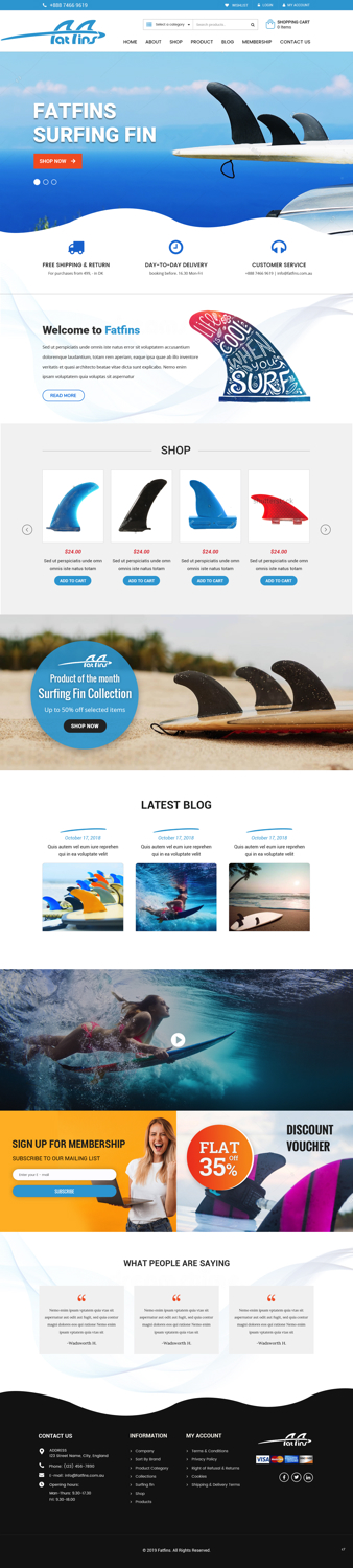 Diseño Web por pb para Fatfins | Diseño #20910196