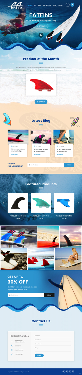 Web Design by pb for Fatfins | Design #20910197