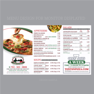 Menu Design by fastdesign360