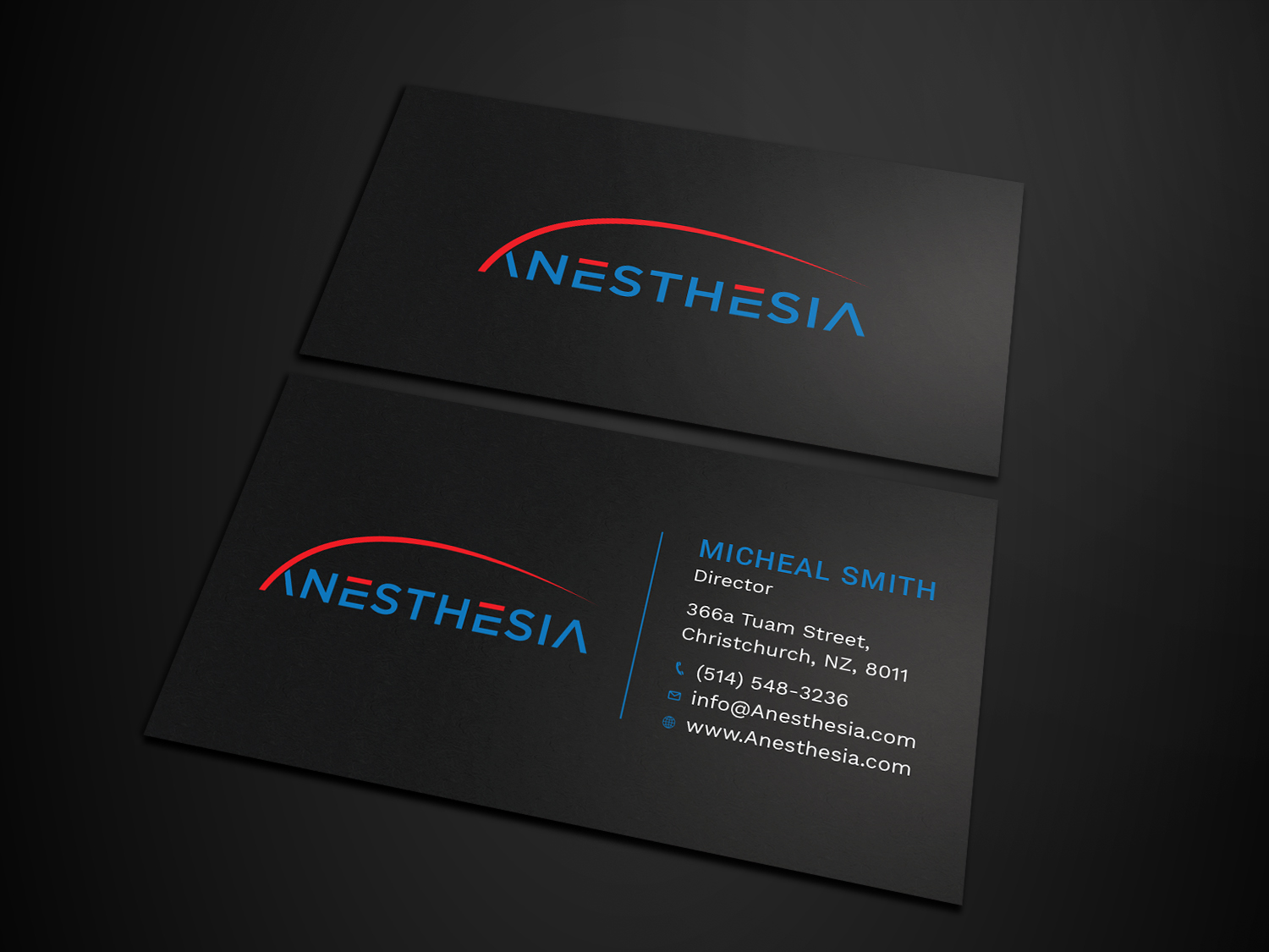 Visitenkarten-Design von Tripti Ranjan Gain für MacKinnon Anesthesia PLLC | Design #20930053