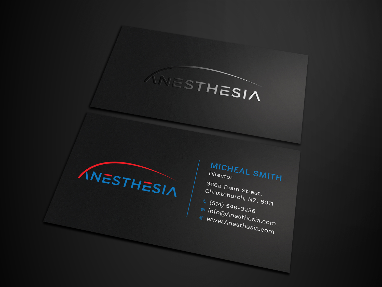 Business Card Design by Tripti Ranjan Gain for MacKinnon Anesthesia PLLC | Design #20930055