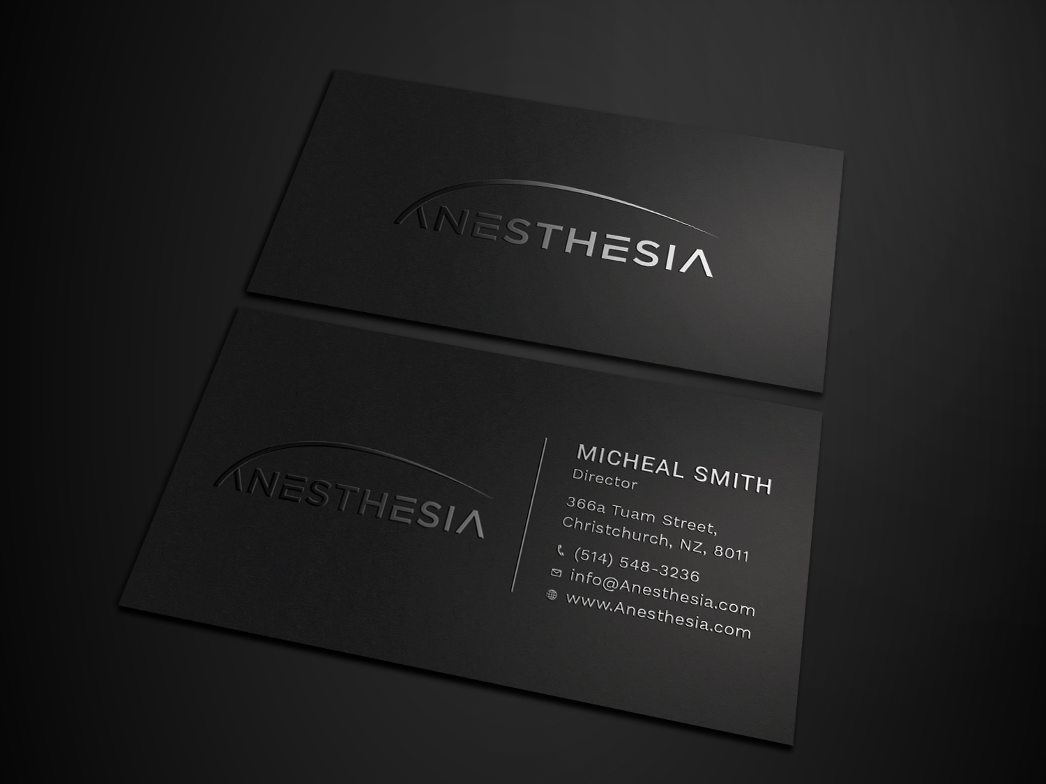 Business Card Design by Tripti Ranjan Gain for MacKinnon Anesthesia PLLC | Design #20930056
