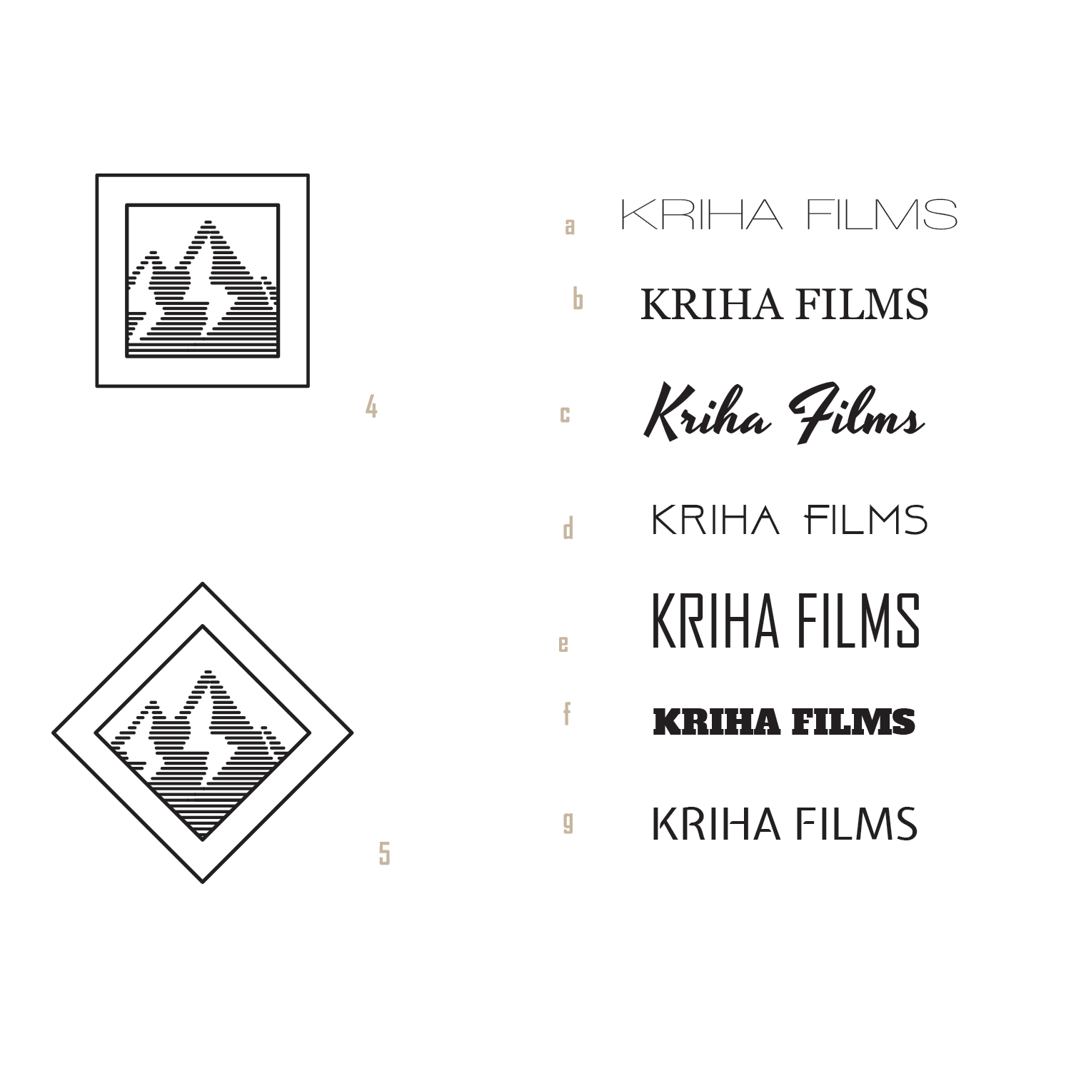 Logo Design by Ziyad_Elgendy for Kriha Films | Design #20925867