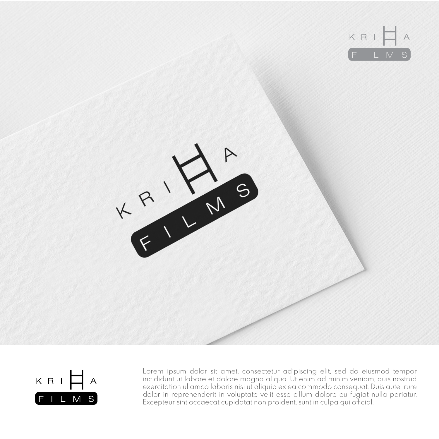 Logo Design by Minimal_Manik for Kriha Films | Design #21097960