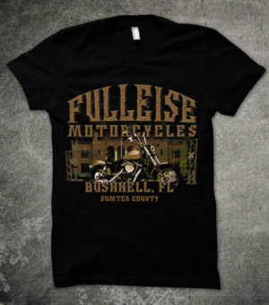 Motorcycle independent shop needs unique location specific t-shirt back   | T-shirt Design by Taho Design