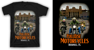 Motorcycle independent shop needs unique location specific t-shirt back   | T-shirt Design by theodorusdick14
