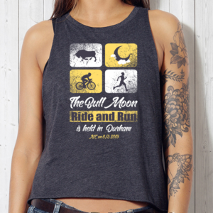 Bull Moon Ride and Run Race T-Shirt | T-shirt Design by O_O NIZAL O_O