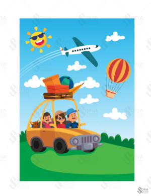 Children's Travel Front cover design | Graphic Design by SofiaDesignStudio