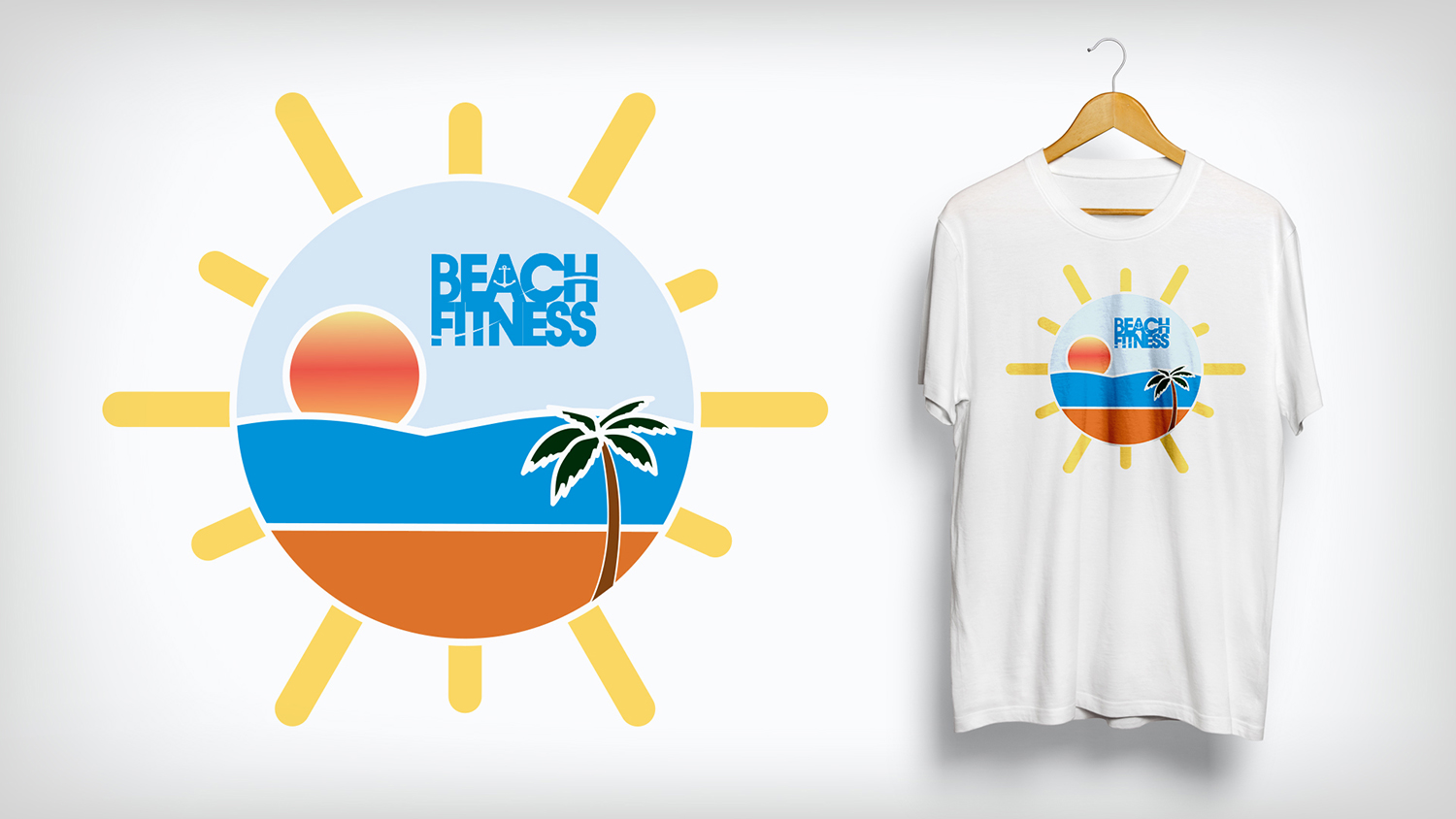 T-shirt Design by Creative Chamber for Beach Fitness | Design #20962336