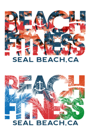 Beach Fitness Tee, Seal Beach (1) | T-Shirt-Design von JanuXart