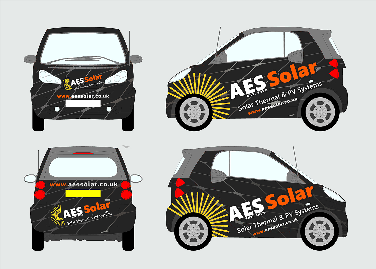 Car Wrap Design by Yeimys Melendez 2 for AES Solar | Design #21014484