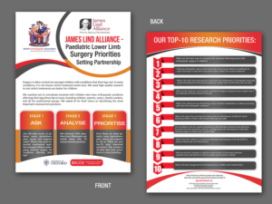 James Lind Alliance - Paediatric Lower Limb Surgery Priorities Setting Partnership | Diseño de Flyer por innovative earth