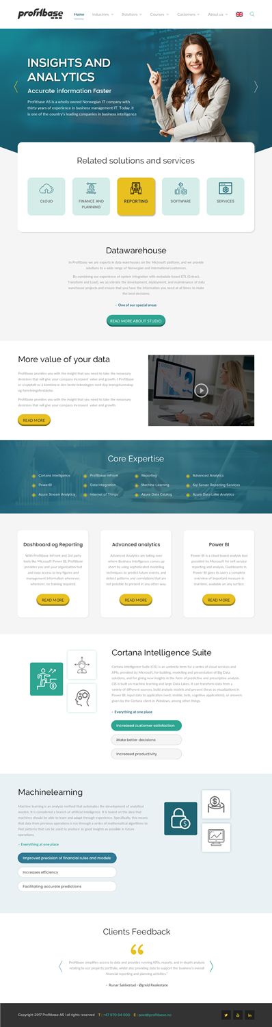 Web Design by rightway for Profitbase | Design #20929697