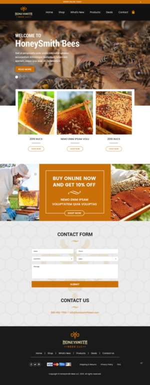 Wix Design by pb for HoneySmith Bees LLC | Design: #20926663