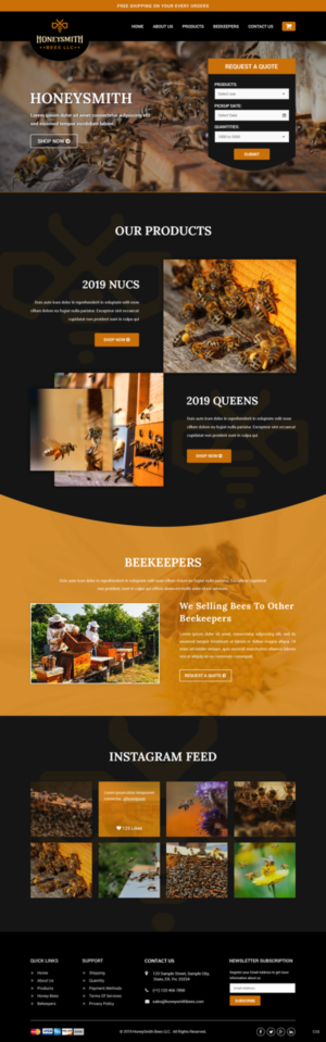Wix Design by pb for HoneySmith Bees LLC | Design: #20926665