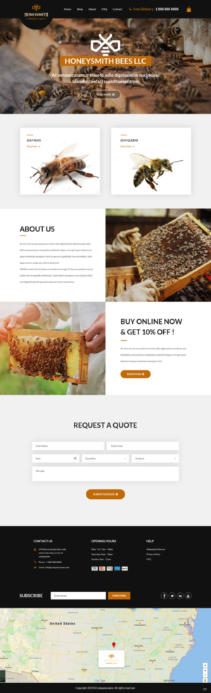 Wix Design by pb for HoneySmith Bees LLC | Design: #20926666