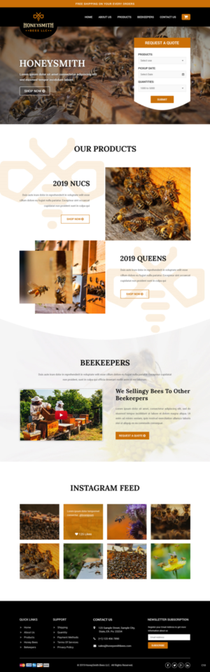 Wix Design by pb for HoneySmith Bees LLC | Design: #20926667