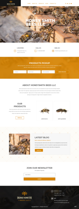Wix Design by pb for HoneySmith Bees LLC | Design: #20926674