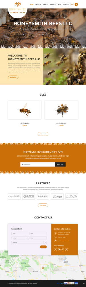 Wix Design by pb for HoneySmith Bees LLC | Design: #20926677