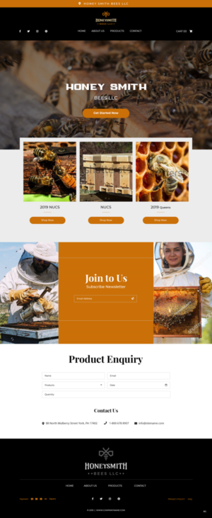 Wix Design by pb for HoneySmith Bees LLC | Design: #20926689
