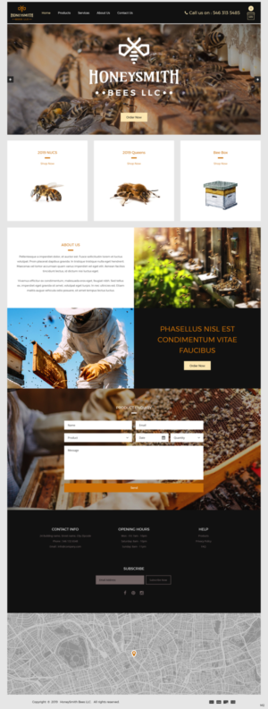 Wix Design by pb for HoneySmith Bees LLC | Design: #20926690