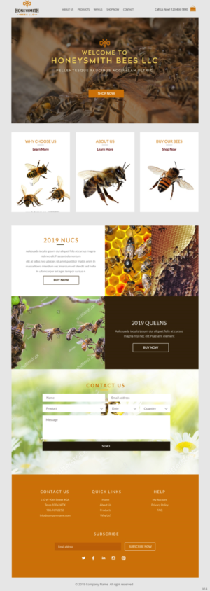 Wix Design by pb for HoneySmith Bees LLC | Design: #20926697