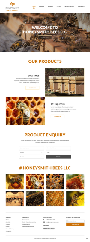 Wix Design by pb for HoneySmith Bees LLC | Design: #20926698